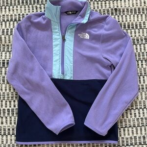 The North Face Kids Lavender and Navy Fleece Hoodie